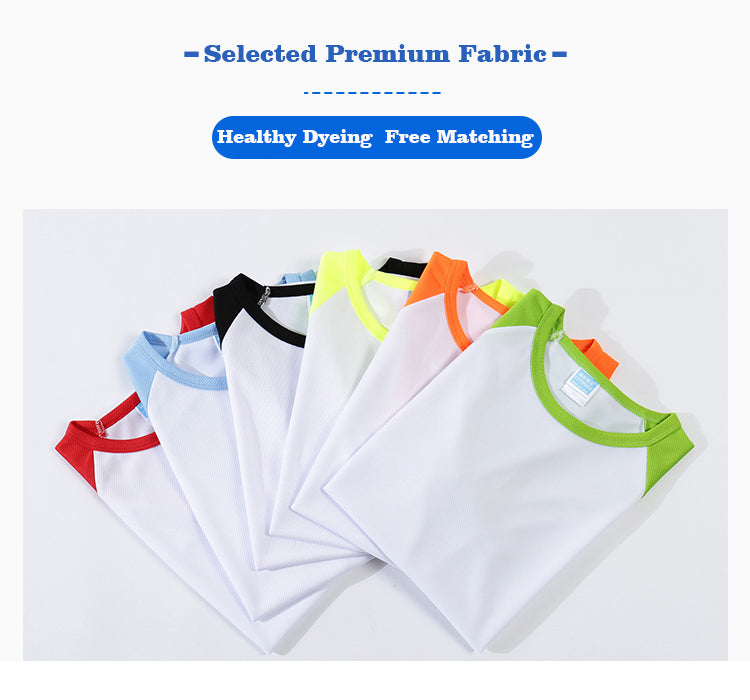S–4XL 180g 100D Quick-Dry Raglan Crew Neck T-Shirt,Ready stock, MOQ 10 or 20 pieces. Suitable for workwear & advertising uniforms, custom pattern DIY available  CF307