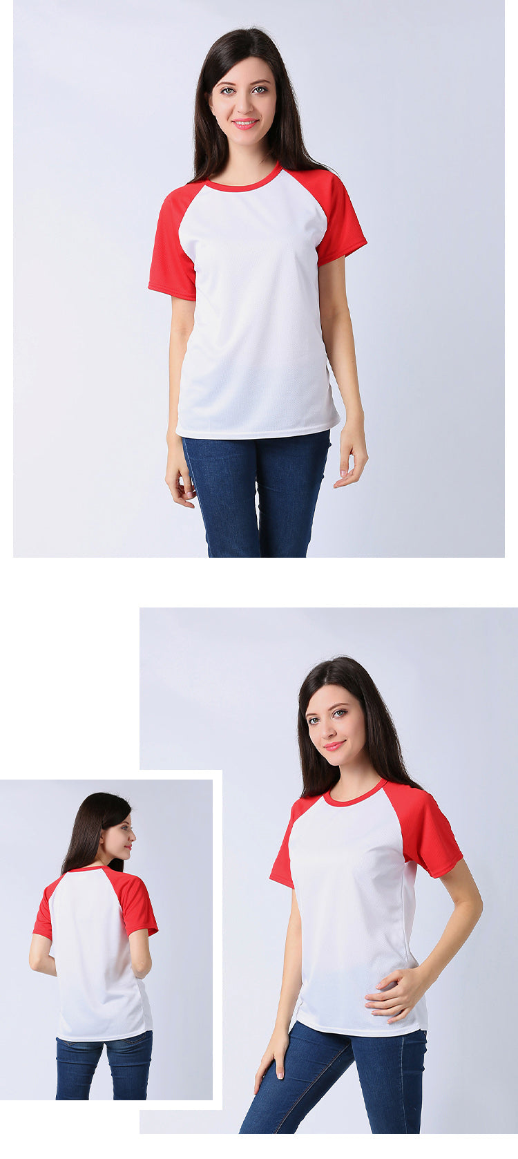 S–4XL 180g 100D Quick-Dry Raglan Crew Neck T-Shirt,Ready stock, MOQ 10 or 20 pieces. Suitable for workwear & advertising uniforms, custom pattern DIY available  CF307