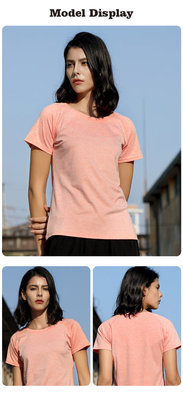 S–4XL 190g 40s Cationic Modal Yoga Sports T-Shirt ,Ready stock, MOQ 10 or 20 pieces. Suitable for workwear & advertising uniforms, custom pattern DIY available  CF310 Women's