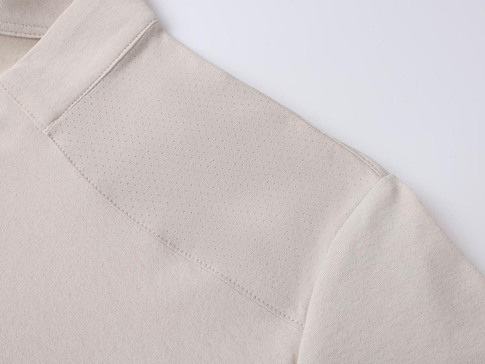 S–4XL 165g D-Sun Cotton Stand Collar Half-Zip Short Sleeve T-Shirt,Ready stock, MOQ 10 or 20 pieces. Suitable for workwear & advertising uniforms, custom pattern DIY available  GS1617