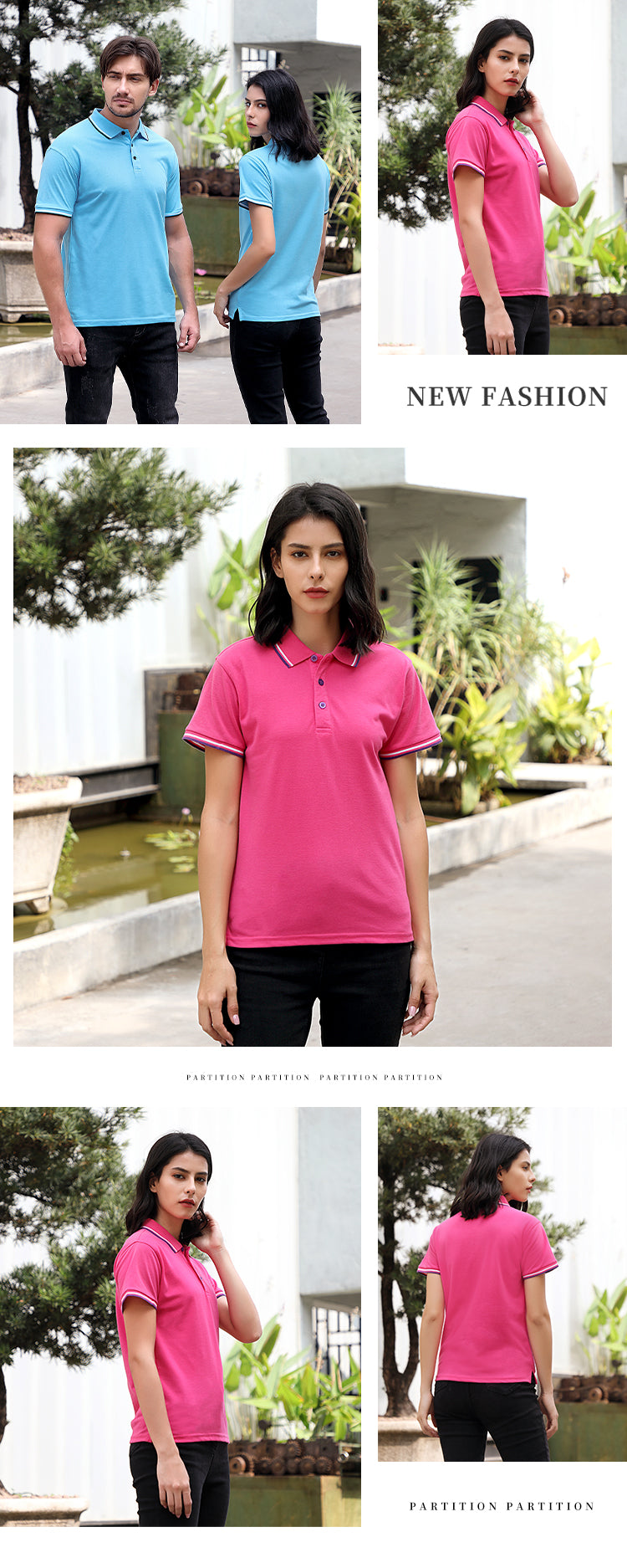 S–3XL 220g 32s Full Fleece Cotton Fashion Style Polo Shirt with Contrast Collar | Model  ,Ready stock, MOQ 10 or 20 pieces. Suitable for workwear & advertising uniforms, custom pattern DIY available  CF122