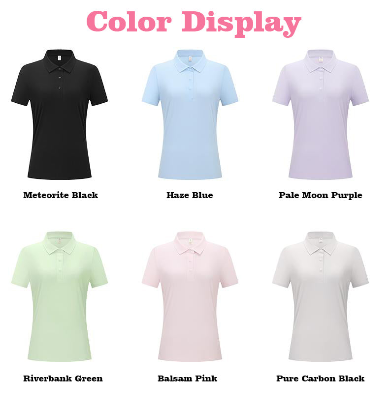 WS–W3XL 175g Outdoor Sports Cool-Touch Short-Sleeve Polo Shirt (Women's Style)  ,Ready stock, MOQ 10 or 20 pieces. Suitable for workwear & advertising uniforms, custom pattern DIY available  GJ69-9503