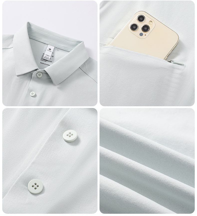 M–5XL 135g High-Elastic Premium Cotton Seamless Collar Short-Sleeve Polo Shirt ,Ready stock, MOQ 10 or 20 pieces. Suitable for workwear & advertising uniforms, custom pattern DIY available  KD4-8329