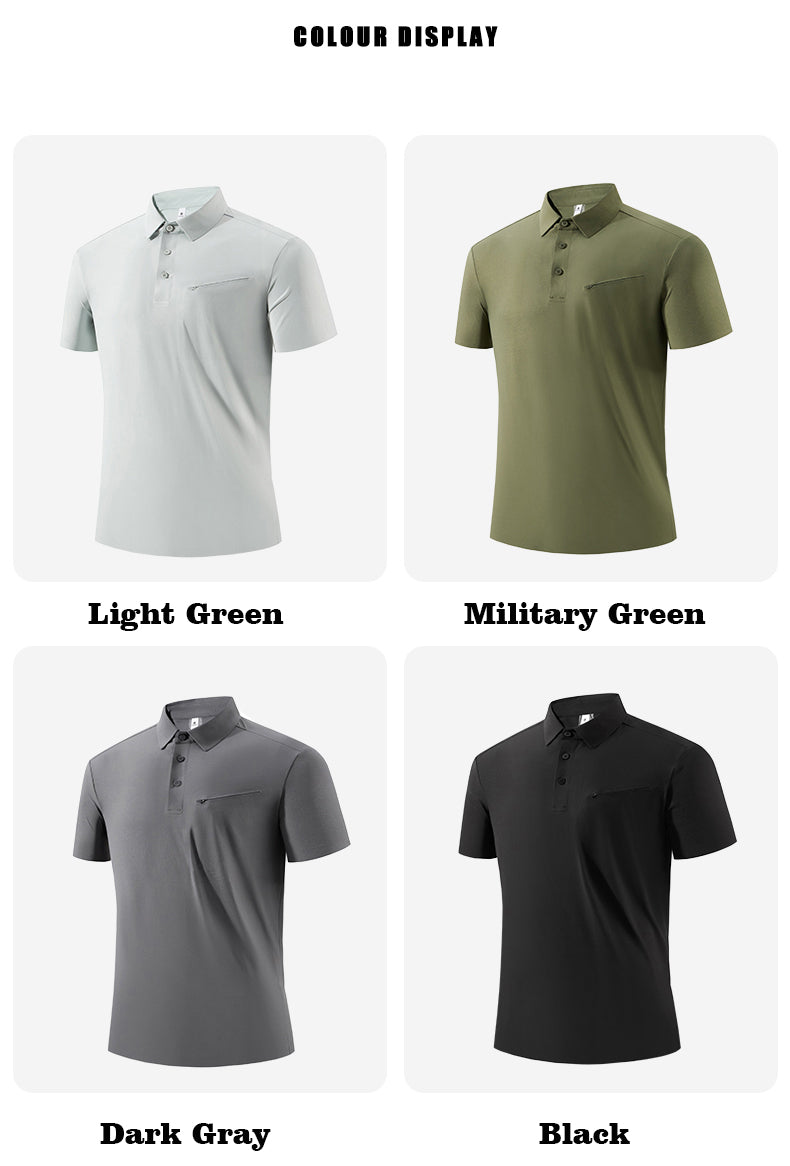 M–5XL 135g High-Elastic Premium Cotton Seamless Collar Short-Sleeve Polo Shirt ,Ready stock, MOQ 10 or 20 pieces. Suitable for workwear & advertising uniforms, custom pattern DIY available  KD4-8329