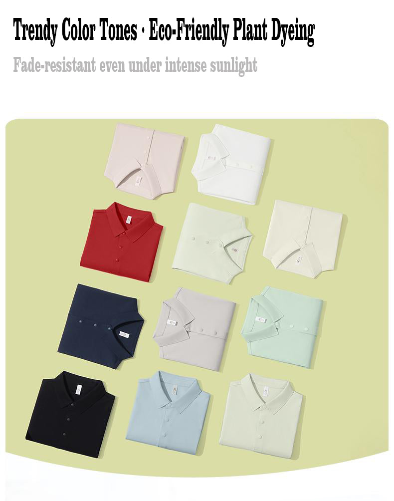 S–4XL 200g 60s 10A Antibacterial Double-Sided Micro Piqué Short-Sleeve Polo Shirt  ,Ready stock, MOQ 10 or 20 pieces. Suitable for workwear & advertising uniforms, custom pattern DIY available  GJ28-6607