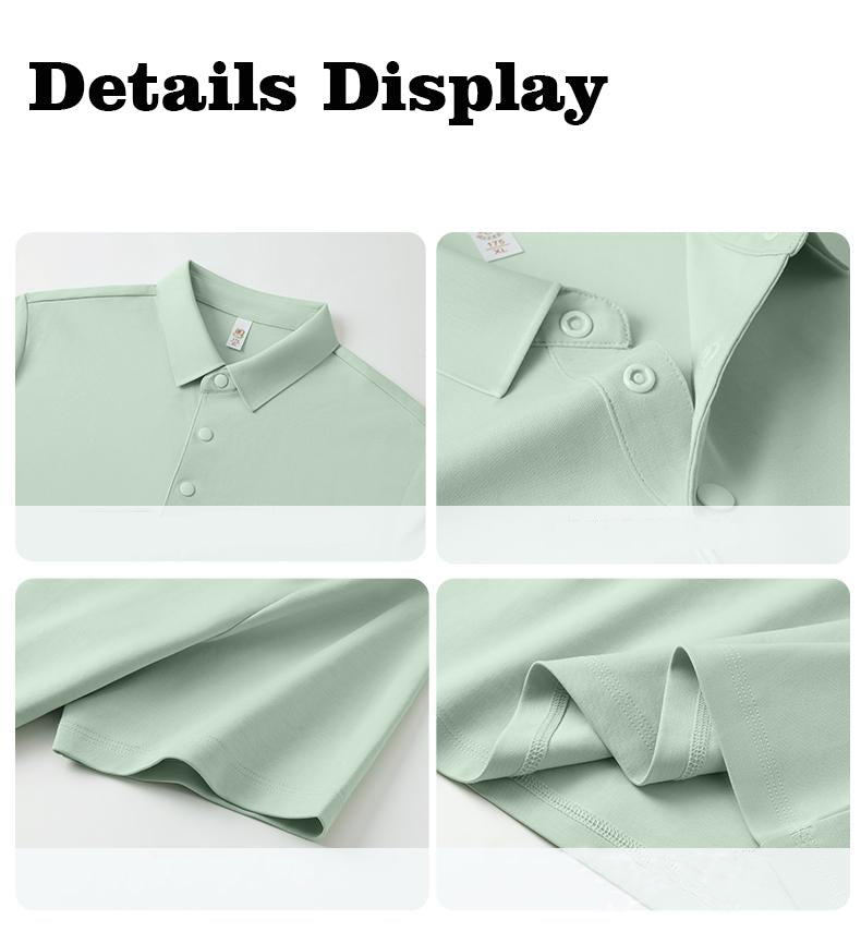 S–4XL 200g 60s 10A Antibacterial Double-Sided Micro Piqué Short-Sleeve Polo Shirt  ,Ready stock, MOQ 10 or 20 pieces. Suitable for workwear & advertising uniforms, custom pattern DIY available  GJ28-6607