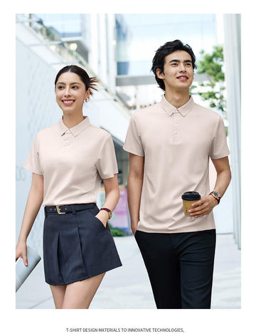 S–4XL 200g 60s 10A Antibacterial Double-Sided Micro Piqué Short-Sleeve Polo Shirt  ,Ready stock, MOQ 10 or 20 pieces. Suitable for workwear & advertising uniforms, custom pattern DIY available  GJ28-6607