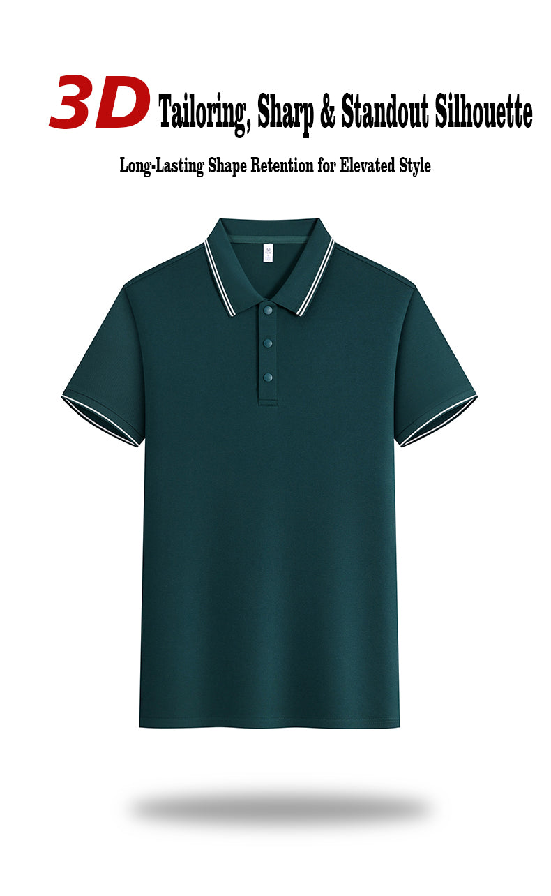 S–4XL Blended Piqué Cotton Skin-Friendly & Breathable Polo Shirt with Lapel and Short Sleeves  ,Ready stock, MOQ 10 or 20 pieces. Suitable for workwear & advertising uniforms, custom pattern DIY available  5509
