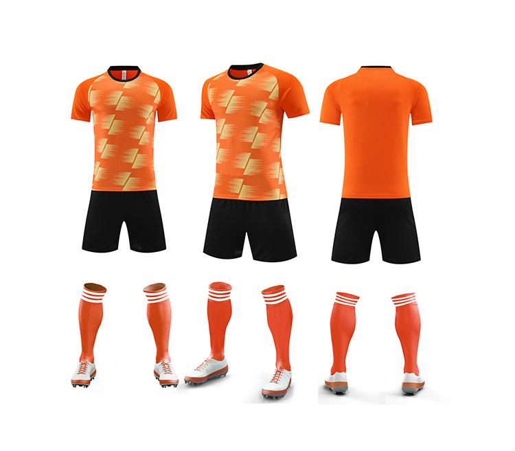 M–5XL High-Density High-Elasticity Quick-Drying Polyester Fabric Adult Football Jersey, MOQ 10 or 20 pieces. Suitable for workwear & advertising uniforms, custom pattern DIY available Z6007