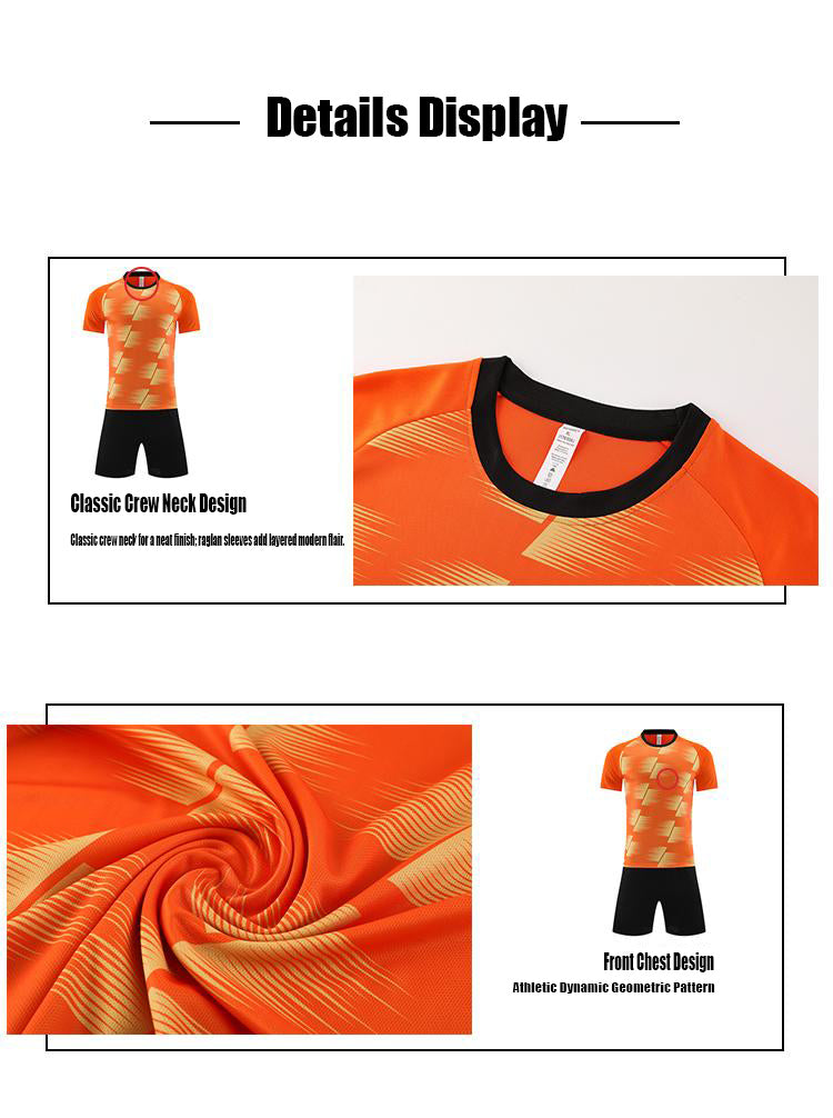 M–5XL High-Density High-Elasticity Quick-Drying Polyester Fabric Adult Football Jersey, MOQ 10 or 20 pieces. Suitable for workwear & advertising uniforms, custom pattern DIY available Z6007