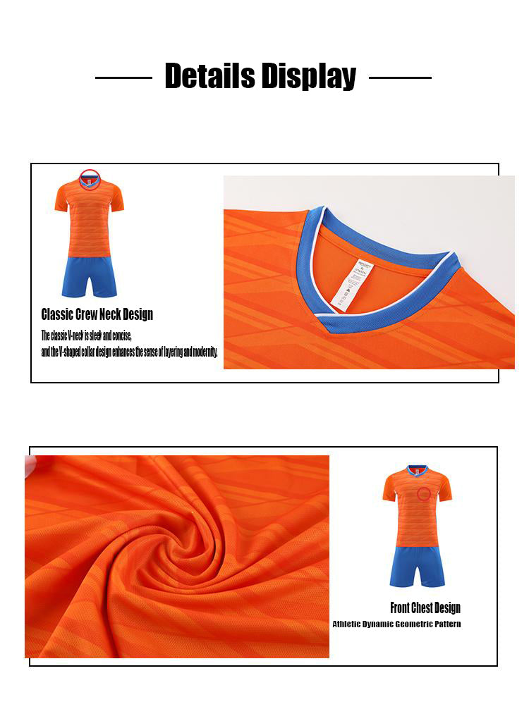 M–5XL High-Density High-Elasticity Quick-Drying Polyester Fabric Adult Football Jersey, MOQ 10 or 20 pieces. Suitable for workwear & advertising uniforms, custom pattern DIY available Z6001