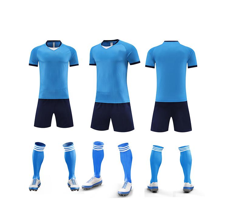 M–5XL Adult Blank Soccer Jersey Set, High-Stretch Quick-Dry Training & Match Uniform, MOQ 10 or 20 pieces. Suitable for workwear & advertising uniforms, custom pattern DIY available Z6006