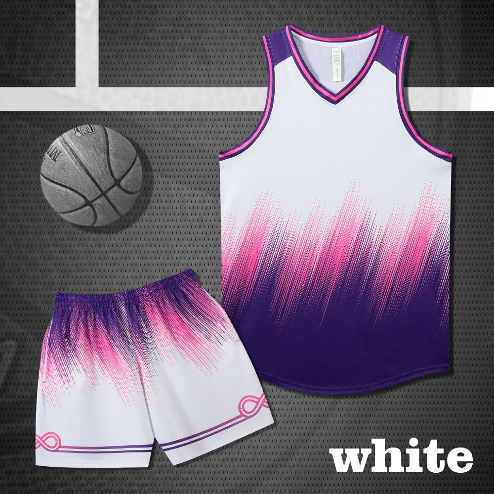 L–6XL Classic V-Neck Contrast Binding Adult Basketball Jersey with High-Elastic Quick-Drying Polyester, Blending Trendy Style & Athletic Dynamism, MOQ 10 or 20 pieces. Suitable for workwear & advertising uniforms, custom pattern DIY available L075