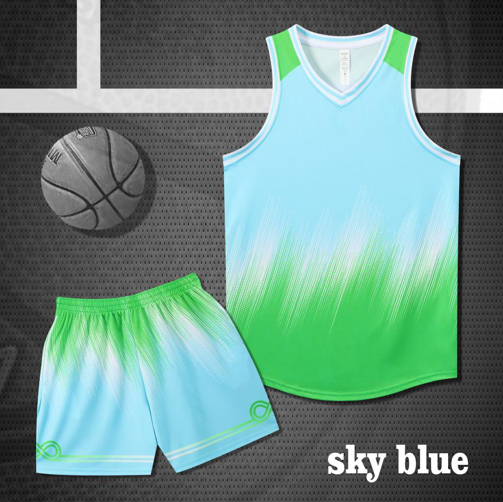 L–6XL Classic V-Neck Contrast Binding Adult Basketball Jersey with High-Elastic Quick-Drying Polyester, Blending Trendy Style & Athletic Dynamism, MOQ 10 or 20 pieces. Suitable for workwear & advertising uniforms, custom pattern DIY available L075
