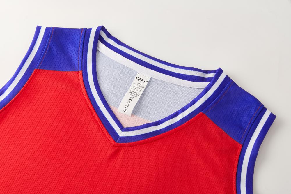 L–6XL Classic V-Neck Contrast Binding Adult Basketball Jersey with High-Elastic Quick-Drying Polyester, Blending Trendy Style & Athletic Dynamism, MOQ 10 or 20 pieces. Suitable for workwear & advertising uniforms, custom pattern DIY available L075