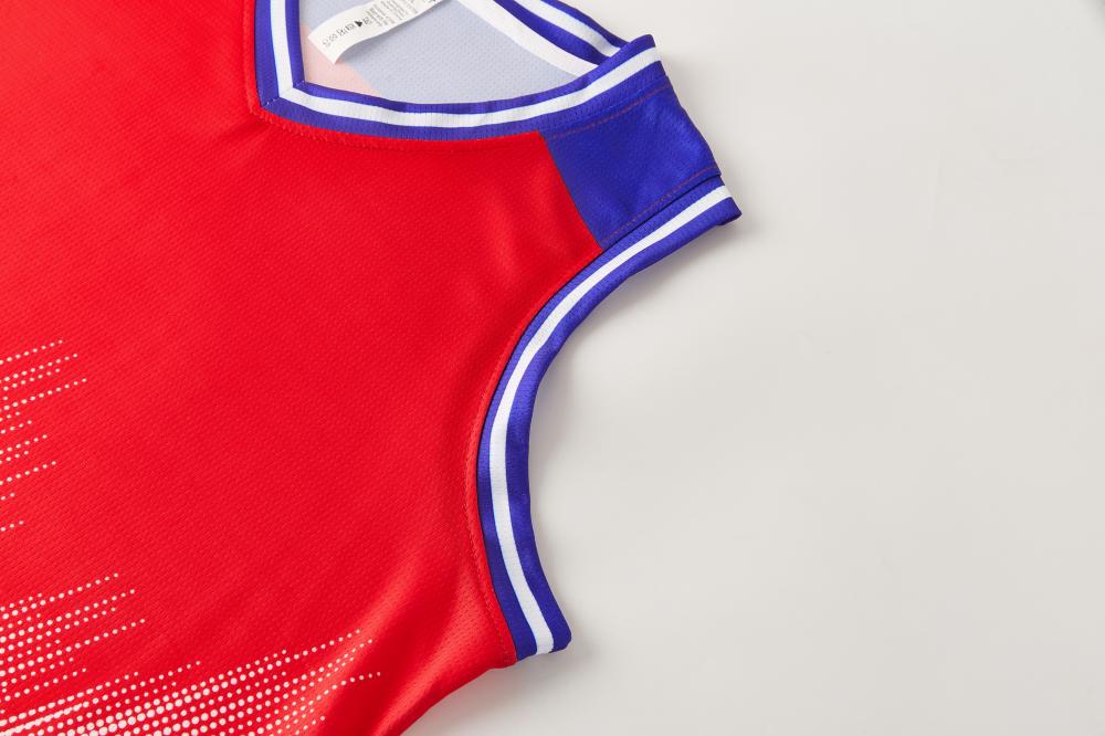 L–6XL Classic V-Neck Contrast Binding Adult Basketball Jersey with High-Elastic Quick-Drying Polyester, Blending Trendy Style & Athletic Dynamism, MOQ 10 or 20 pieces. Suitable for workwear & advertising uniforms, custom pattern DIY available L075