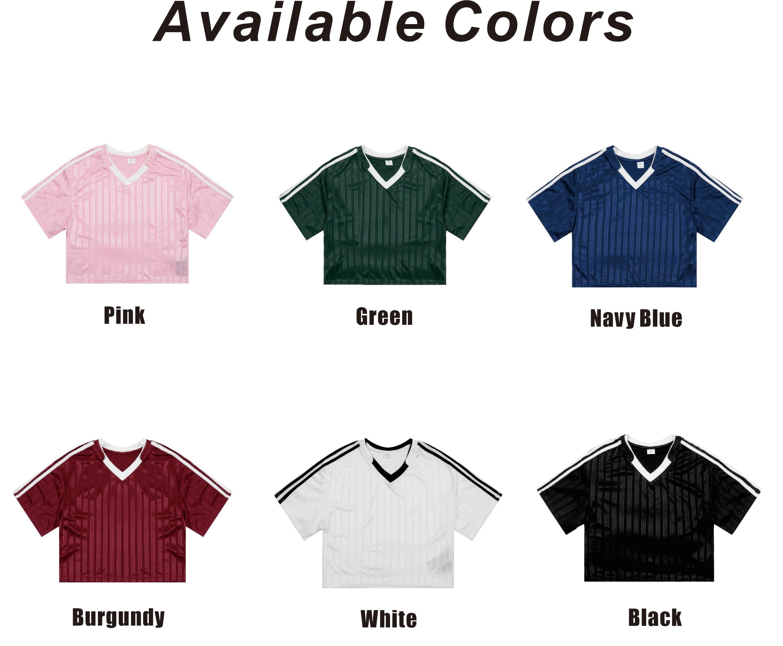 S–M 200G Retro Sporty Striped Double-Layer V-Neck Women's T-Shirt, MOQ 10 or 20 pieces. Suitable for workwear & advertising uniforms, custom pattern DIY available D04