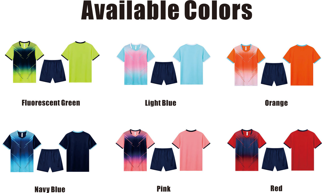 M–5XL Adult Football Jersey Set with Color-Block Gradient & Geometric Cut-Out Design, MOQ 10 or 20 pieces. Suitable for workwear & advertising uniforms, custom pattern DIY available Z6010