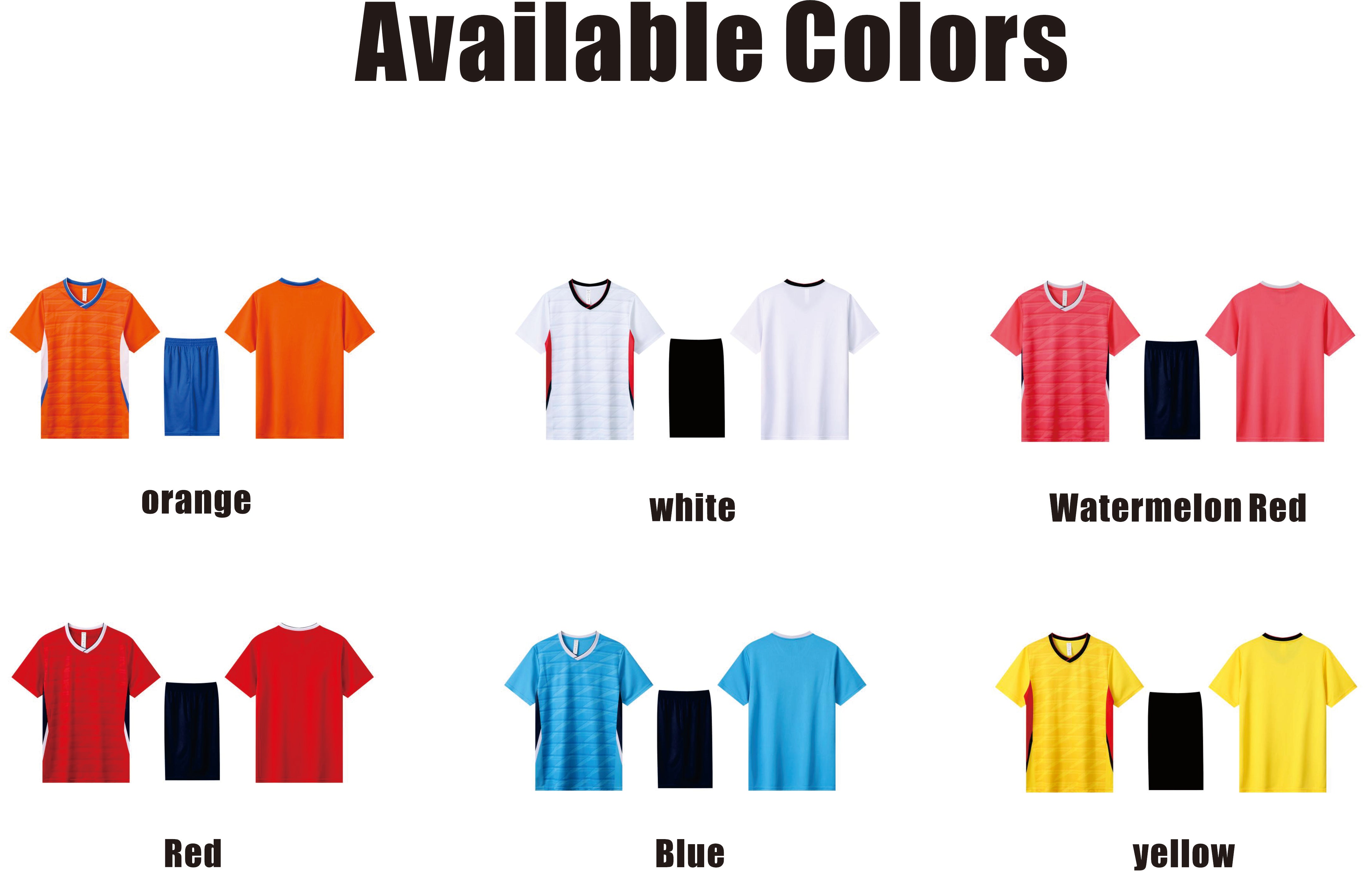 M–5XL High-Density High-Elasticity Quick-Drying Polyester Fabric Adult Football Jersey, MOQ 10 or 20 pieces. Suitable for workwear & advertising uniforms, custom pattern DIY available Z6001
