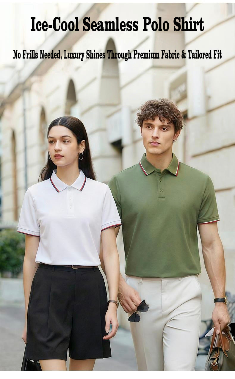 S–4XL 200g 50s Polyester-Spandex Stretch Seamless Collar Short-Sleeve Polo Shirt  ,Ready stock, MOQ 10 or 20 pieces. Suitable for workwear & advertising uniforms, custom pattern DIY available  GJ65-8261