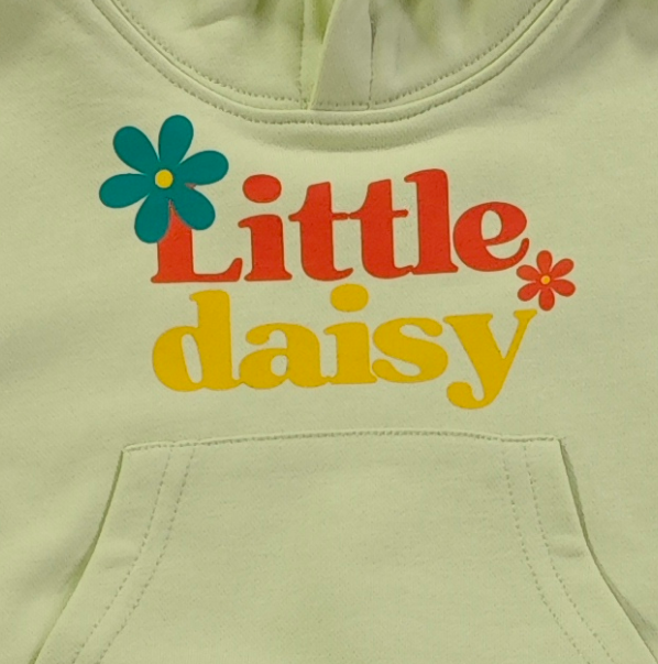2–5 Y Toddler Girl Little Daisy Hoodie & Wide Leg Pants Set, MOQ 10 or 20 pieces, available WG26165