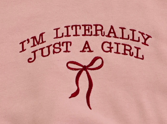 2–5Y Toddler Girl "I'm Literally Just A Girl" Sweatshirt & Bow Accent Flared Pants Set, MOQ 10 or 20 pieces, available WG26166