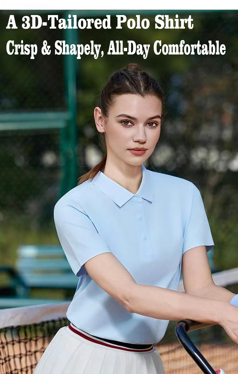 WS–W3XL 175g Outdoor Sports Cool-Touch Short-Sleeve Polo Shirt (Women's Style)  ,Ready stock, MOQ 10 or 20 pieces. Suitable for workwear & advertising uniforms, custom pattern DIY available  GJ69-9503