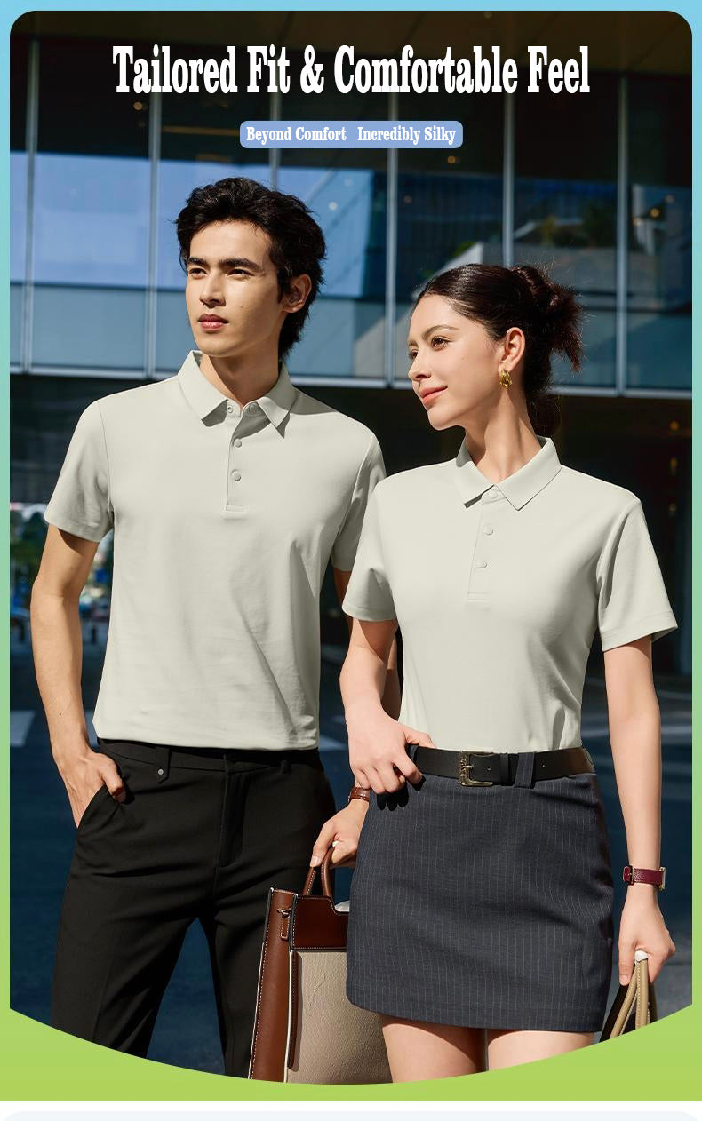 S–4XL 200g 60s 10A Antibacterial Double-Sided Micro Piqué Short-Sleeve Polo Shirt  ,Ready stock, MOQ 10 or 20 pieces. Suitable for workwear & advertising uniforms, custom pattern DIY available  GJ28-6607