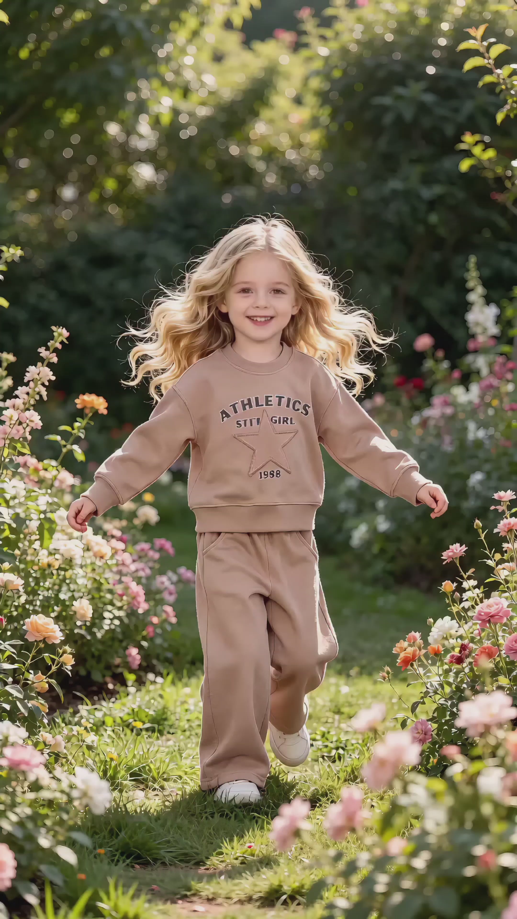 2–5Y Little Girls Star Sports Set - Comfortable Printed & Embroidered Casual Outfit, Perfect for Kids Daily Wear, MOQ 10 or 20 pieces, available WG26173